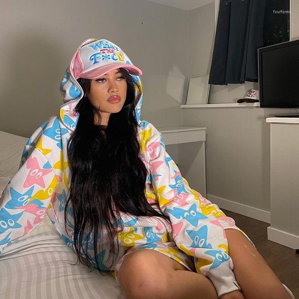 women's hoodies zip-up goth punk female jacket hoodie hip hop oversize y2k women autumn streetwear star print white sweatshirt, Black
women's hoodies zip-up goth punk female jacket hoodie hip hop oversize y2k women autumn streetwear star print white sweatshirt, Black