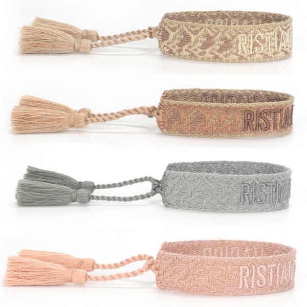 women's luxury classic bracelets designer brand d bangle jewelry embroidered word woven bracelet letter rope fashion tassel girl men co, Golden;silver
women's luxury classic bracelets designer brand d bangle jewelry embroidered word woven bracelet letter rope fashion tassel girl men co, Golden;silver