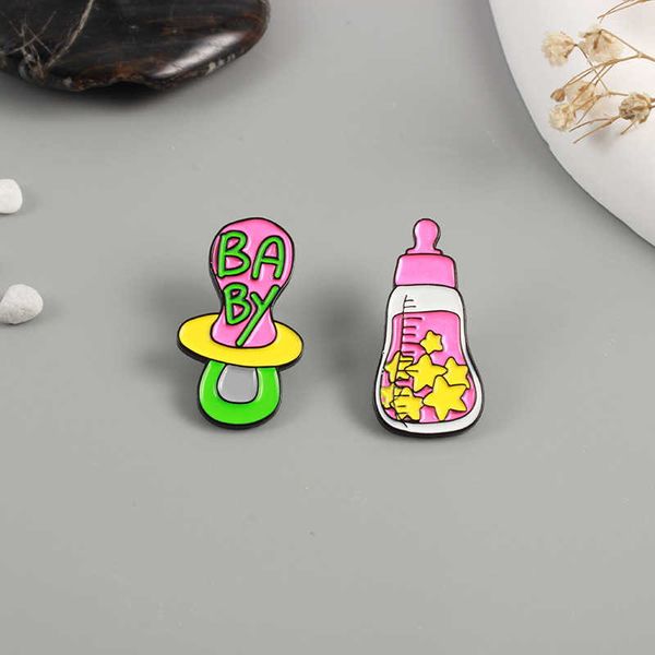 baby pacifier pink bottle cartoon combination brooch pacifies my soul baby trend badge, Gray
baby pacifier pink bottle cartoon combination brooch pacifies my soul baby trend badge, Gray