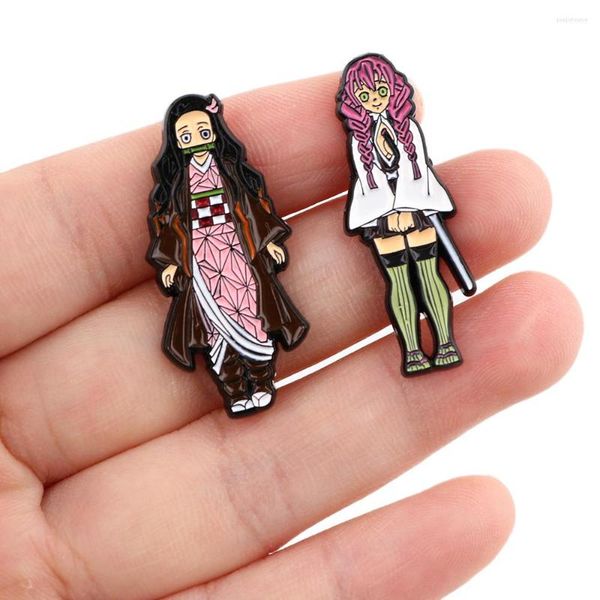 brooches dz2523 japanese anime demon slayer enamel pins for clothes badges on backpack lapel pin decoration jewelry accessories gifts, Gray 
brooches dz2523 japanese anime demon slayer enamel pins for clothes badges on backpack lapel pin decoration jewelry accessories gifts, Gray