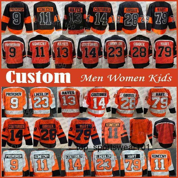 fans tees 79 carter hart 14 sean couturier custom men women kids hockey jersey 9 ivan provorov travis konecny bobby clarke claude giroux da, Black
fans tees 79 carter hart 14 sean couturier custom men women kids hockey jersey 9 ivan provorov travis konecny bobby clarke claude giroux da, Black