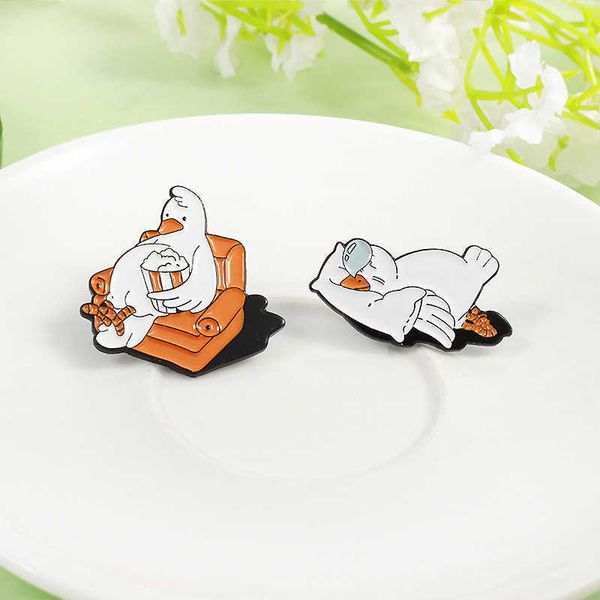 eating popcorn on sofa watching movies lying pillow sleeping snot bubbling cute big white goose brooch, Gray
eating popcorn on sofa watching movies lying pillow sleeping snot bubbling cute big white goose brooch, Gray