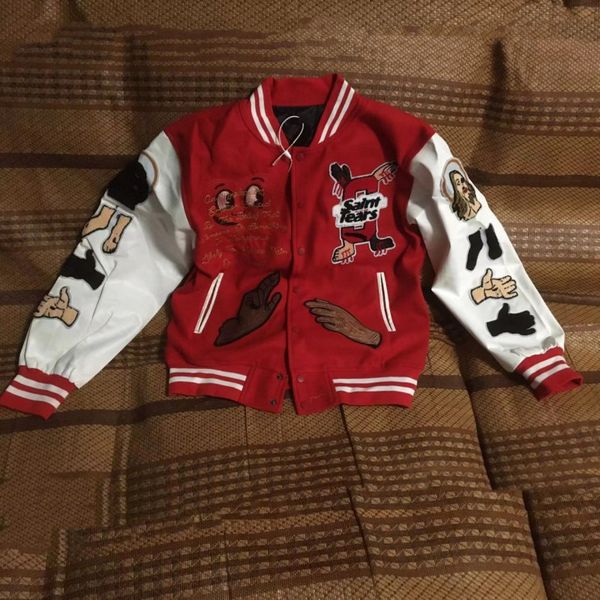 men pilot bomber jackets for sports baseball collar leather sleeve streetwear stiched hip hop varsity letterman outerwear fit cargo coat em, Black;brown
men pilot bomber jackets for sports baseball collar leather sleeve streetwear stiched hip hop varsity letterman outerwear fit cargo coat em, Black;brown