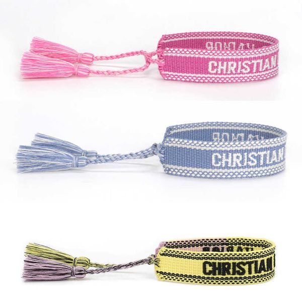 fashion women's luxury bracelets d brand designer bangle letter embroidery bracelet hand woven jewelry bohemian rope trinket men girl f, Golden;silver
fashion women's luxury bracelets d brand designer bangle letter embroidery bracelet hand woven jewelry bohemian rope trinket men girl f, Golden;silver