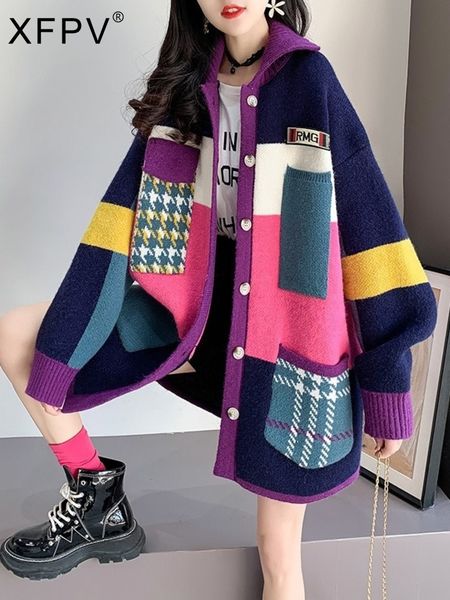 xfpv autumn winter women long cardigan 2022 contrast print pocket button sweater cardigan female street jacket coat sl936, White;black
xfpv autumn winter women long cardigan 2022 contrast print pocket button sweater cardigan female street jacket coat sl936, White;black