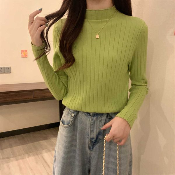 women's sweaters korean fashion half colt basic depression long sleeve sweater women sweaters solid black white knitted sweaters j2209, White;black
women's sweaters korean fashion half colt basic depression long sleeve sweater women sweaters solid black white knitted sweaters j2209, White;black