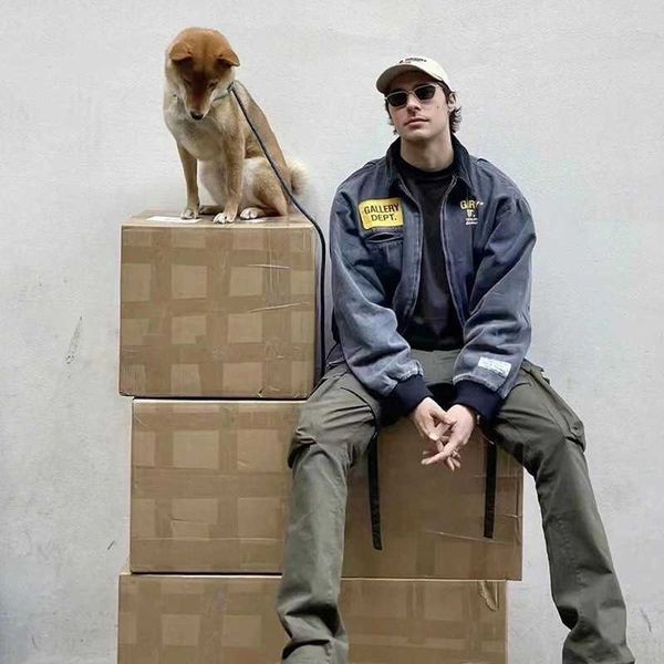 designer jacket gd brand hoody luxury fashion deptts galleryy american washed distressed print badge workwear denim jacket loose men, Black
designer jacket gd brand hoody luxury fashion deptts galleryy american washed distressed print badge workwear denim jacket loose men, Black