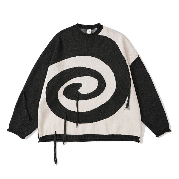 crewneck sweaters knitted oversized men womens whirlpool print pullover hip hop sweater streetwear fashion casual loose men, White;black
crewneck sweaters knitted oversized men womens whirlpool print pullover hip hop sweater streetwear fashion casual loose men, White;black