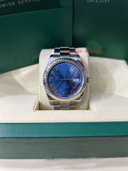 bp men's wathc automatic movement automatic date just ii 41mm steel blue roman dial 18k white gold fluted bezel 126334, Slivery;brown
bp men's wathc automatic movement automatic date just ii 41mm steel blue roman dial 18k white gold fluted bezel 126334, Slivery;brown