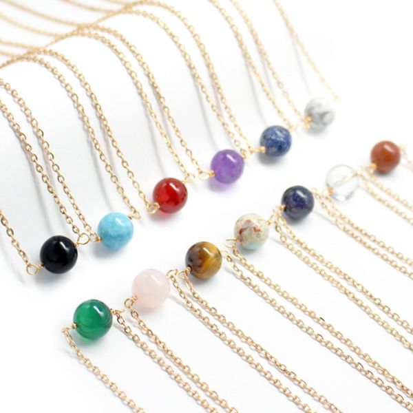 12mm natural crystal stone handmade beaded pendant necklaces with chain for women girl party club decor lucky jewelry, Silver
12mm natural crystal stone handmade beaded pendant necklaces with chain for women girl party club decor lucky jewelry, Silver