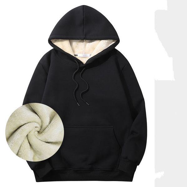 winter hoodies sweatshirts couple simple casual loose hooded fleece plus velvet loose sweater, Black
winter hoodies sweatshirts couple simple casual loose hooded fleece plus velvet loose sweater, Black