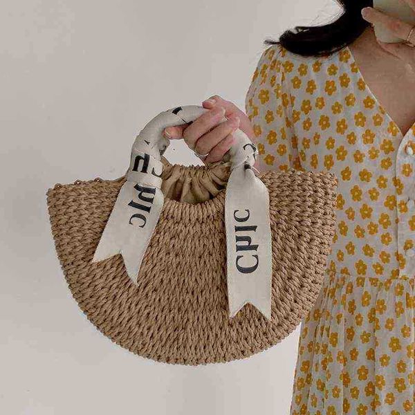 evening bag summer straw women large capacity handle handmade woven handbag bohemia vacation rattan beach kintted purse y220527
evening bag summer straw women large capacity handle handmade woven handbag bohemia vacation rattan beach kintted purse y220527