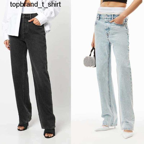 women's jeans designer alexanders style spring summer straight pants women's splicing waist elastic wangs fashion jeans, Blue
women's jeans designer alexanders style spring summer straight pants women's splicing waist elastic wangs fashion jeans, Blue