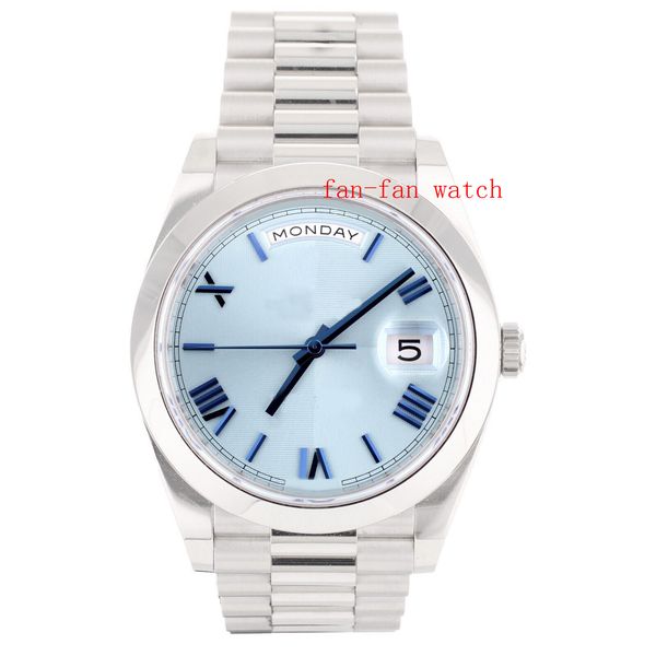 bp men's watch automatic movement day-date 40 ice blue dial platinum case & bracelet automatic 40mm 228206, Slivery;brown
bp men's watch automatic movement day-date 40 ice blue dial platinum case & bracelet automatic 40mm 228206, Slivery;brown