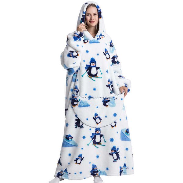 others apparel luxury winter oversized hoodies sweatshirt cute cartoon penguin super long hooded blanket flannel giant lazy tv blanket pajam, Black;white
others apparel luxury winter oversized hoodies sweatshirt cute cartoon penguin super long hooded blanket flannel giant lazy tv blanket pajam, Black;white