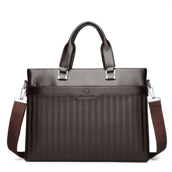men's new pu stripe business wind soft wear-resistant leather shoulder bag black & brown 2813
men's new pu stripe business wind soft wear-resistant leather shoulder bag black & brown 2813