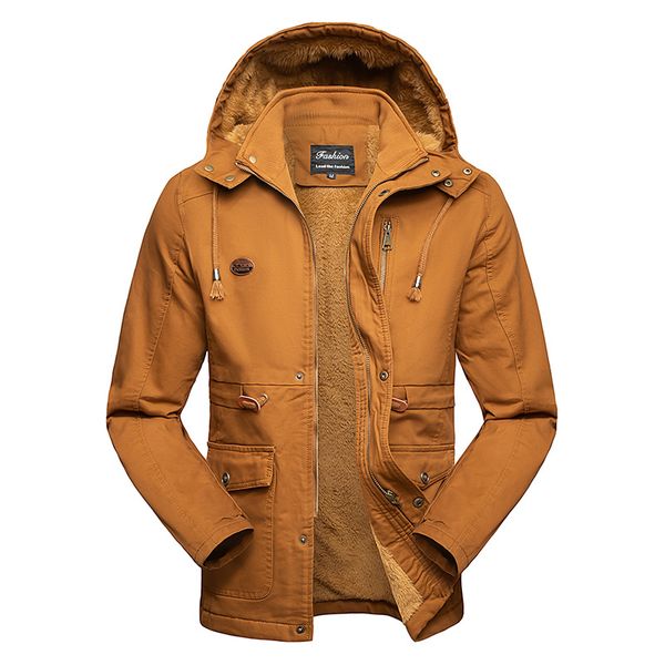 men's down jackets washed cotton winter jacket men casual hooded warm parka coat windproof military ixid, Black
men's down jackets washed cotton winter jacket men casual hooded warm parka coat windproof military ixid, Black