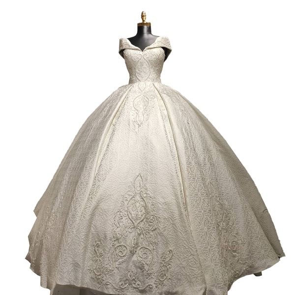 new ball gown wedding dresses off-shoulder lace appliques beads bridal gowns custom made sweep train vestidos de novia, White
new ball gown wedding dresses off-shoulder lace appliques beads bridal gowns custom made sweep train vestidos de novia, White