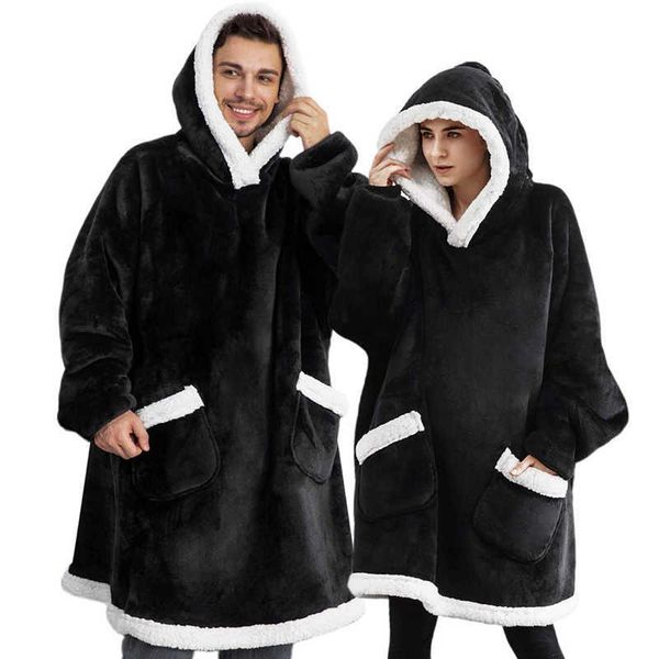 others apparel warm thick tv hooded sweater blanket giant pocket and children fleece weighted blankets for beds travel home t221019, Black;white
others apparel warm thick tv hooded sweater blanket giant pocket and children fleece weighted blankets for beds travel home t221019, Black;white