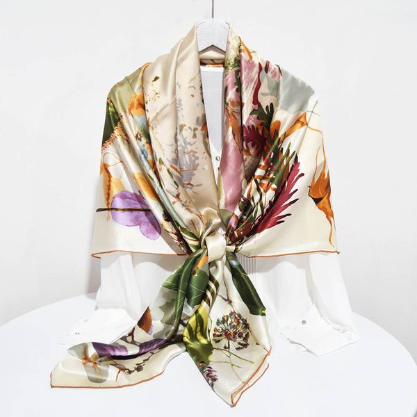 135cm heavy silk square scarf shawl spring and autumn plant floral pattern 100% mulberry silk scarves, Blue;gray
135cm heavy silk square scarf shawl spring and autumn plant floral pattern 100% mulberry silk scarves, Blue;gray