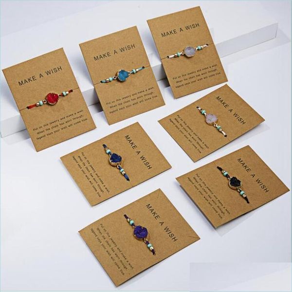 charm bracelets 14pcs make a wish colorf woven natural stone paper card bracelet for woman simple fashion jewelry drop delivery 2022 dhmpj, Golden;silver
charm bracelets 14pcs make a wish colorf woven natural stone paper card bracelet for woman simple fashion jewelry drop delivery 2022 dhmpj, Golden;silver