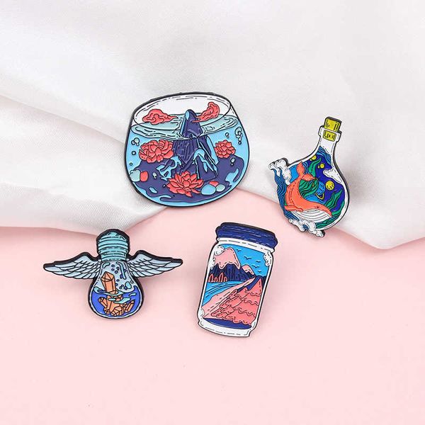 angel light bulb rockery aquarium whale magic bottle pastoral bottle creative combination brooch trend badge, Gray
angel light bulb rockery aquarium whale magic bottle pastoral bottle creative combination brooch trend badge, Gray