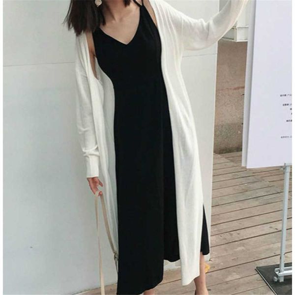 women's sweaters autumn 80 kg vest sweaters long knitted ice cream silk korean female fashion mujer knitwear women summer sunscreen cl, White;black
women's sweaters autumn 80 kg vest sweaters long knitted ice cream silk korean female fashion mujer knitwear women summer sunscreen cl, White;black
