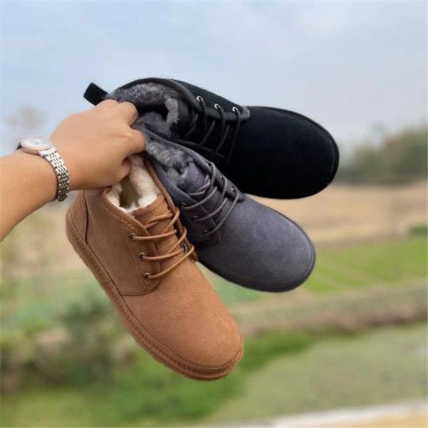 2022 men's classic wool snow boots u32360 neum series strap casual low cut woolen snow boots male women dust bag card eu39-44, Black
2022 men's classic wool snow boots u32360 neum series strap casual low cut woolen snow boots male women dust bag card eu39-44, Black