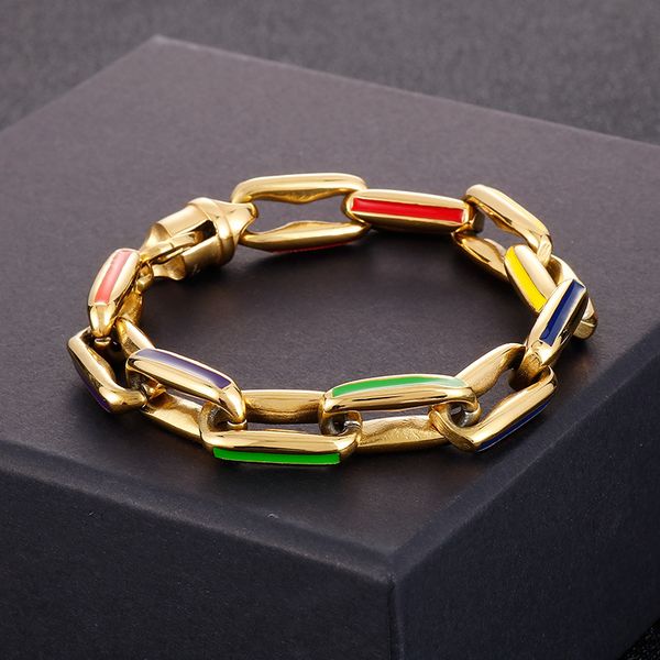 11mm hip hop dazzle colour cuban link bracelet stainless steel men women jewelry, Black
11mm hip hop dazzle colour cuban link bracelet stainless steel men women jewelry, Black