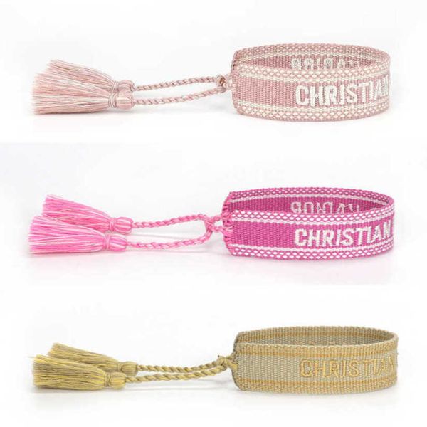 bracelets fashion luxury women's d brand designer bangle letter embroidery bracelet hand woven jewelry bohemian rope trinket men girl f, Golden;silver
bracelets fashion luxury women's d brand designer bangle letter embroidery bracelet hand woven jewelry bohemian rope trinket men girl f, Golden;silver