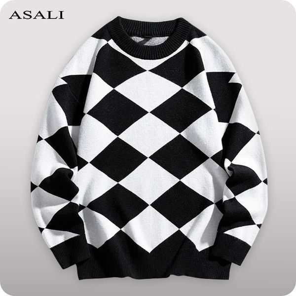 men's sweaters 2022 autumn winter casual harajuku slim knitted fashion bla white mens pullovers streetwear g221018, White;black
men's sweaters 2022 autumn winter casual harajuku slim knitted fashion bla white mens pullovers streetwear g221018, White;black