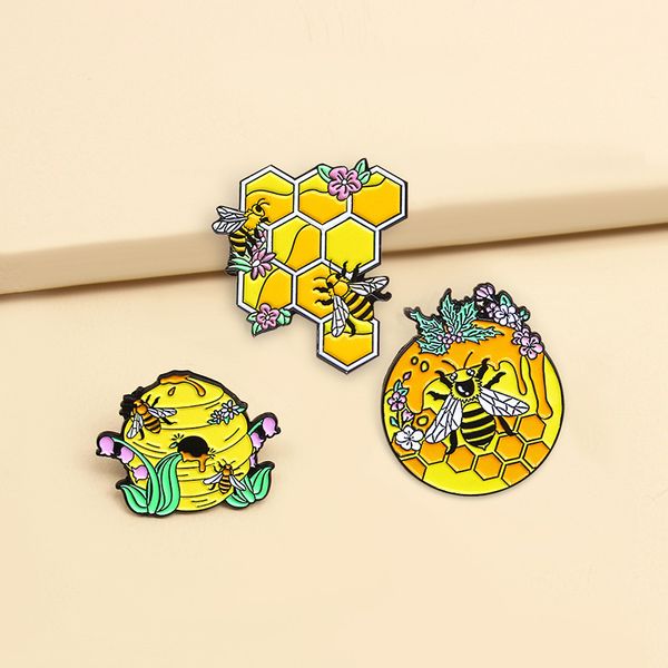 creative bee brooches 3pcs set cartoon hive enamel lapel pins alloy paint brooch for women happy and industrious bees gather honey badge jew, Gray
creative bee brooches 3pcs set cartoon hive enamel lapel pins alloy paint brooch for women happy and industrious bees gather honey badge jew, Gray
