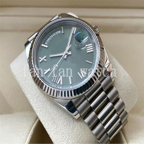 watches day date 40 watch white gold 228239 green anniversary dial automatic ew3235 movement sapphire crystal mens watch wristwatch, Slivery;brown
watches day date 40 watch white gold 228239 green anniversary dial automatic ew3235 movement sapphire crystal mens watch wristwatch, Slivery;brown