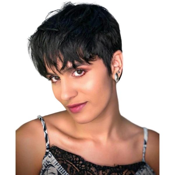 short bob straight machine made wigs with bangs brazilian virgin hair pixie cut human hair wig for black women, Black;brown
short bob straight machine made wigs with bangs brazilian virgin hair pixie cut human hair wig for black women, Black;brown