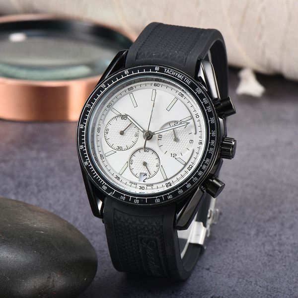 luxury brand men's quartz watch business sports multi-function three eye six needle calendar waterproof stainless steel case rubber str, Slivery;brown
luxury brand men's quartz watch business sports multi-function three eye six needle calendar waterproof stainless steel case rubber str, Slivery;brown