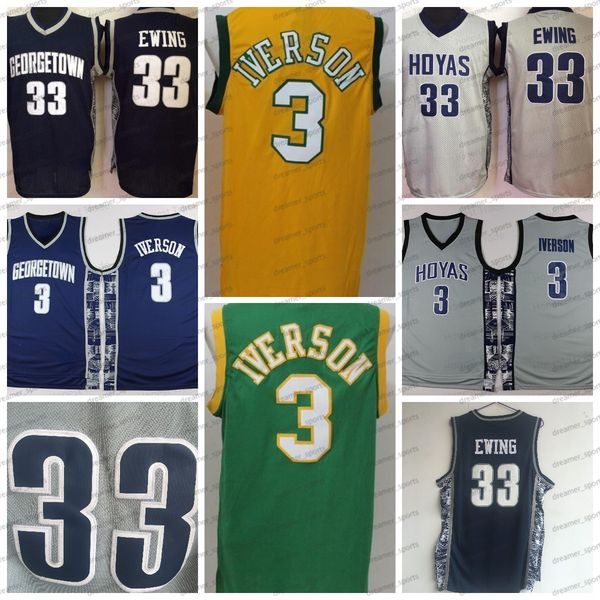 ncaa 33 patrick ewing basketball jersey 3 allen iverson blue white high school georgetown hoyas college mens jerseys stitched, Black
ncaa 33 patrick ewing basketball jersey 3 allen iverson blue white high school georgetown hoyas college mens jerseys stitched, Black