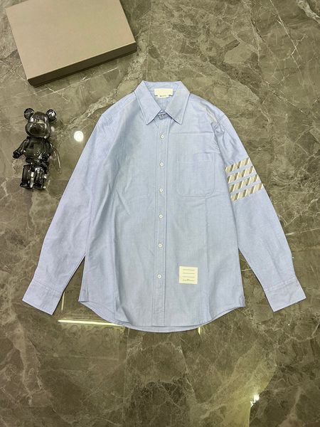 new men's double sleeve patch color contrast shirt light luxury brand design business casual shirt, White;black
new men's double sleeve patch color contrast shirt light luxury brand design business casual shirt, White;black