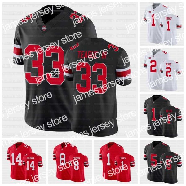 american college football wear ohio state buckeyes ncaa college football game jersey 1 braxton miller 2 chris olave okudah fields wilson ser, Black
american college football wear ohio state buckeyes ncaa college football game jersey 1 braxton miller 2 chris olave okudah fields wilson ser, Black