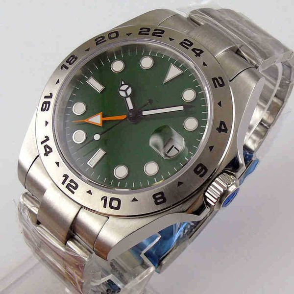 aaaaa eta2836 automatic machinery green gmt arrival automatic men watch black hand brushed oyster bracelet spaphire glass steel metal bezelw, Slivery;brown
aaaaa eta2836 automatic machinery green gmt arrival automatic men watch black hand brushed oyster bracelet spaphire glass steel metal bezelw, Slivery;brown