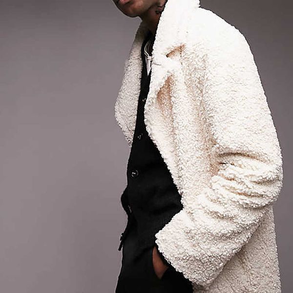 men's fur faux fur men lapel single breasted fleece midi jackets fashion long sleeve male overcoat winter autumn warm lamb woolen coat, Black
men's fur faux fur men lapel single breasted fleece midi jackets fashion long sleeve male overcoat winter autumn warm lamb woolen coat, Black