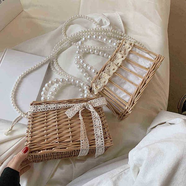 evening bag casual summer rattan woven women shoulder crossbody bags fashion pearl chain basket drawstring ladies small handle handbags y220
evening bag casual summer rattan woven women shoulder crossbody bags fashion pearl chain basket drawstring ladies small handle handbags y220