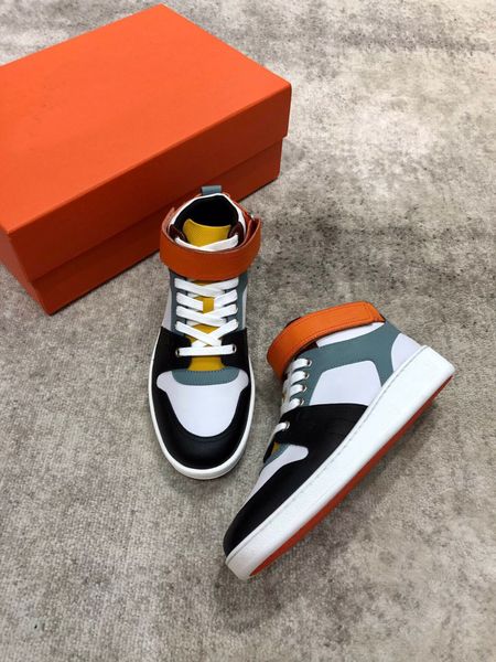 everyday wear high-tyle sneakers shoes men orange rubber sole trainers goatskin leather epsom heritage skateboard walking eu38-46
everyday wear high-tyle sneakers shoes men orange rubber sole trainers goatskin leather epsom heritage skateboard walking eu38-46