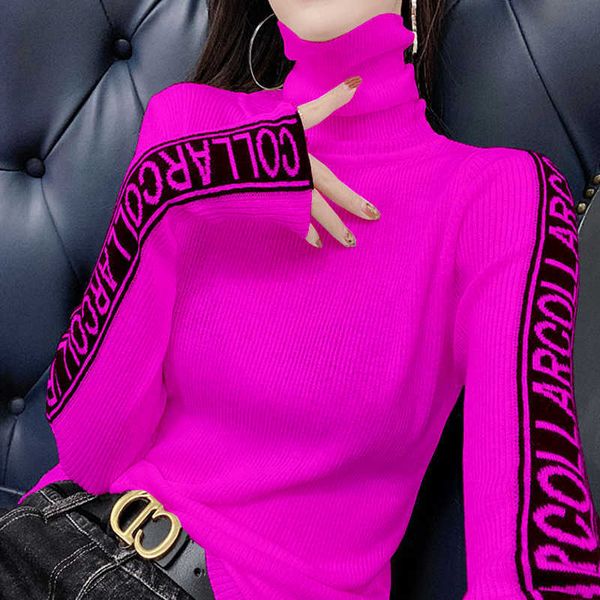 women's sweaters autumn winter sweater women knitted ribbed pullover sweater long sleeve letter turtleneck slim jumper soft warm pull f, White;black
women's sweaters autumn winter sweater women knitted ribbed pullover sweater long sleeve letter turtleneck slim jumper soft warm pull f, White;black