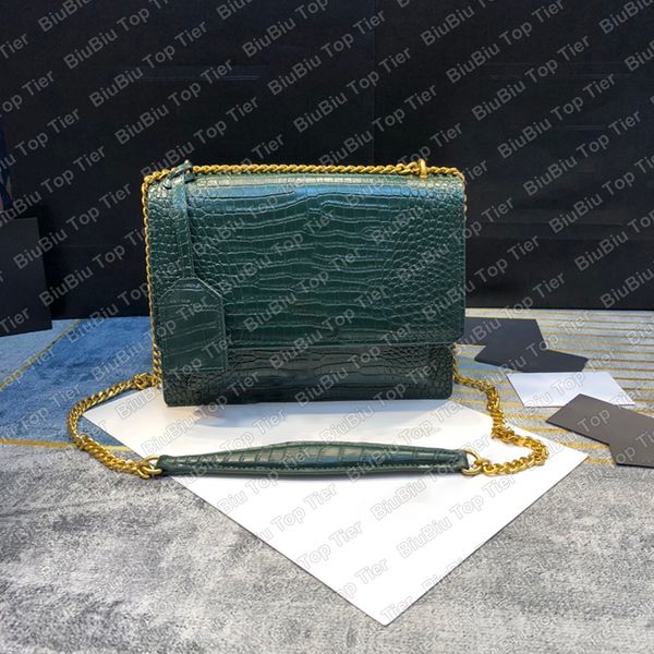 10a tier quality womens sunset bag 22cm medium real leather cowhide purse luxury designer flap handbag crossbody black shoulder gold chain b
10a tier quality womens sunset bag 22cm medium real leather cowhide purse luxury designer flap handbag crossbody black shoulder gold chain b