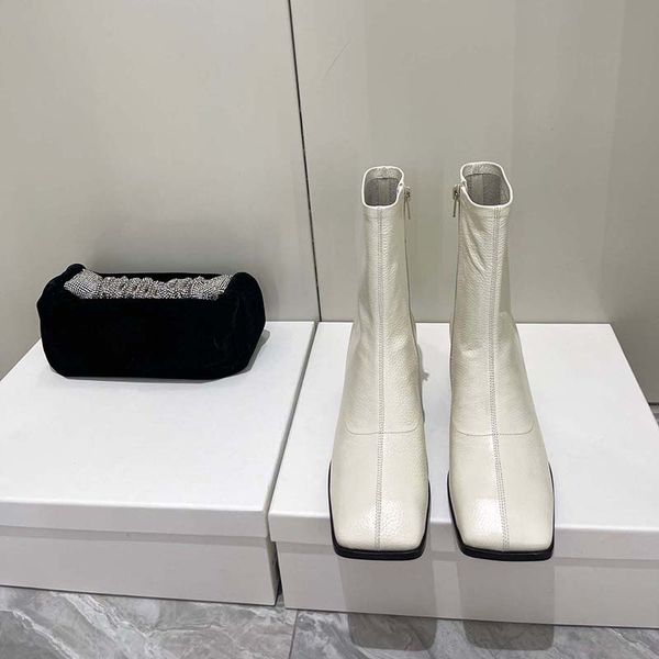 fashionable slim litchi leather short boots ankle boots high heels 3.0cm square toes side zip outsole booties for women luxury designer shoe, Black
fashionable slim litchi leather short boots ankle boots high heels 3.0cm square toes side zip outsole booties for women luxury designer shoe, Black
