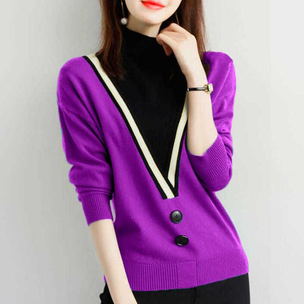 women's sweaters fashion turtleneck button spliced fake two pieces sweaters women clothing 2022 autumn new casual loose office lady sw, White;black
women's sweaters fashion turtleneck button spliced fake two pieces sweaters women clothing 2022 autumn new casual loose office lady sw, White;black