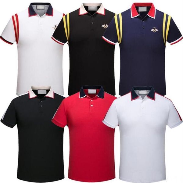 2019 italy fashion classic polo t shirts luxury designer brand tees men short sleeve embroidery letter mens polos turn down collar2932, White;black
2019 italy fashion classic polo t shirts luxury designer brand tees men short sleeve embroidery letter mens polos turn down collar2932, White;black