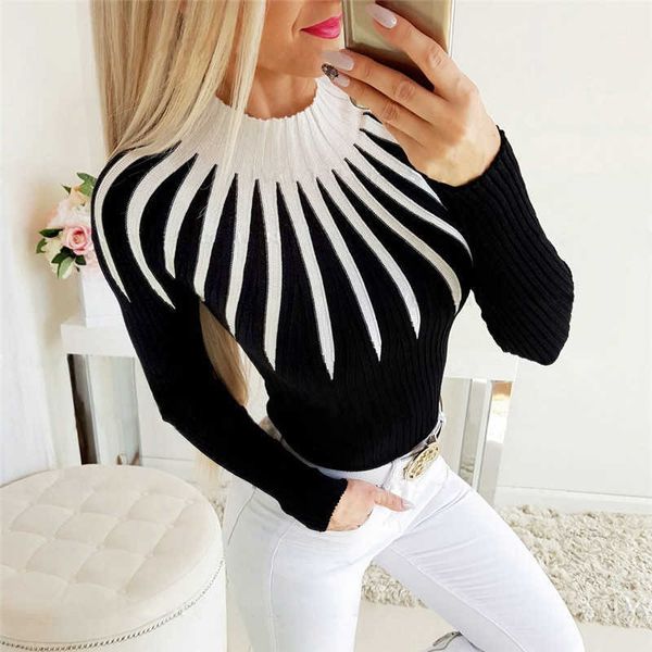 women's sweaters 2022 fashion women turtleneck knit long sleeve bodycon casual sweaters women's stripe pullovers minimalist cloth, White;black
women's sweaters 2022 fashion women turtleneck knit long sleeve bodycon casual sweaters women's stripe pullovers minimalist cloth, White;black
