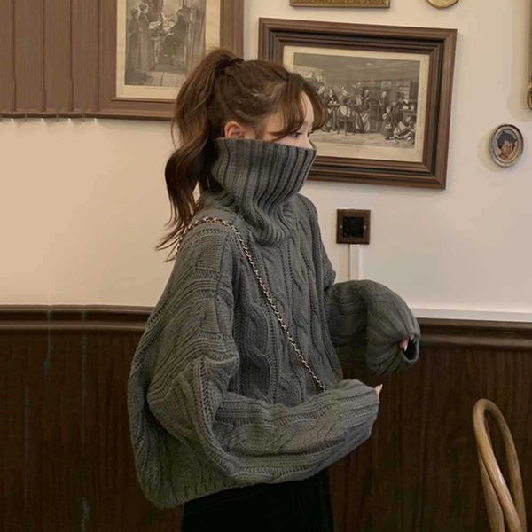 women's sweaters woman sweaters turtleneck sweater women 2022 new autumn winter retro pullovers sweaters femme chandails pull hiver t22, White;black
women's sweaters woman sweaters turtleneck sweater women 2022 new autumn winter retro pullovers sweaters femme chandails pull hiver t22, White;black