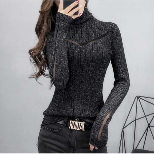 women's sweaters #3801 turtleneck thin knitted split joint mesh hollow out knitwear pullover women elastic sweaters ladies knitwear sp, White;black
women's sweaters #3801 turtleneck thin knitted split joint mesh hollow out knitwear pullover women elastic sweaters ladies knitwear sp, White;black